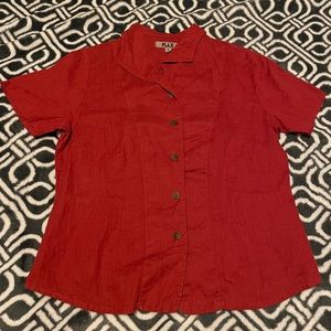 FLAX 100% Linen Button Down Blouse